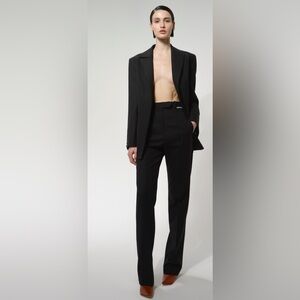 Aleksandre Akhalkatsishvili Black High-Waisted Tailored Pants Small